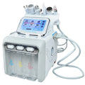 White medical device with digital display and multiple nozzles on a white background