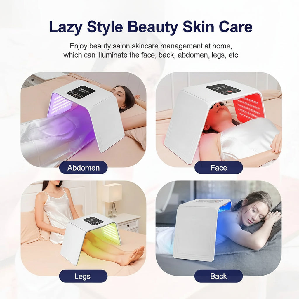 Lazy Style Beauty Skin Care device with images of its use on different body parts.