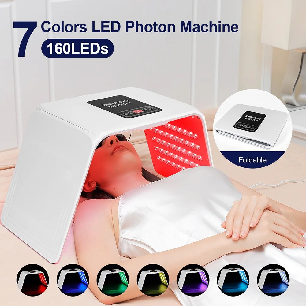 Foldable LED Photon Machine with 7 colors and 160 LEDs on a white background.