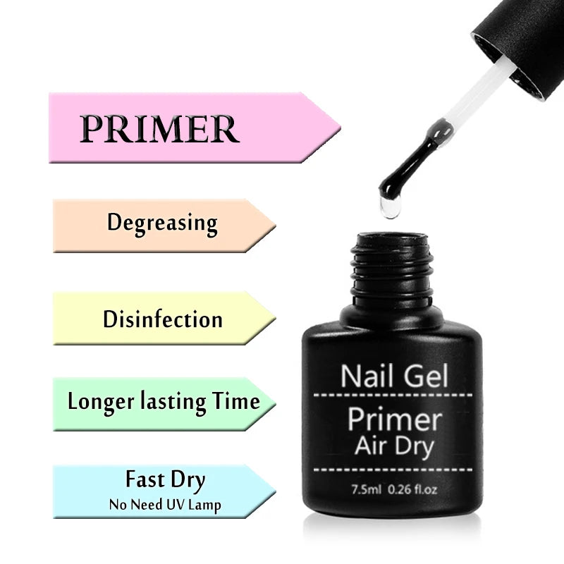 4-Piect Nail Polish Top Coat, Base Coat, Matte Top Coat, and Fast-drying Primer