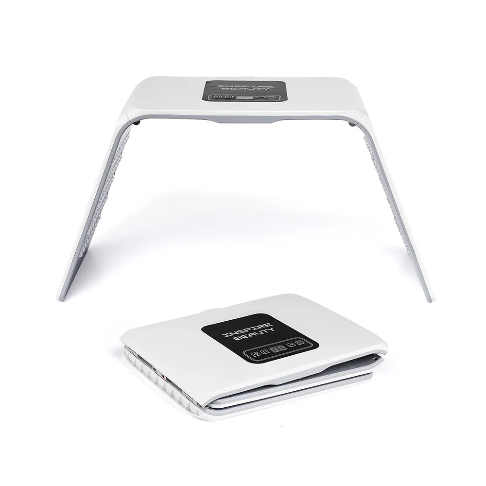 White electronic device with a screen on a white background