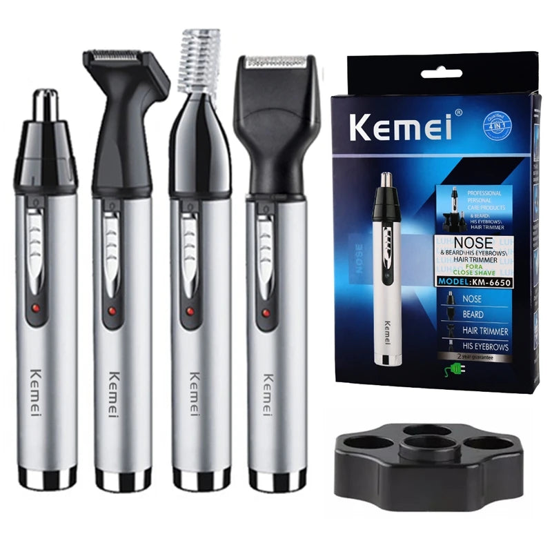 Kemei grooming tool set with packaging on a white background