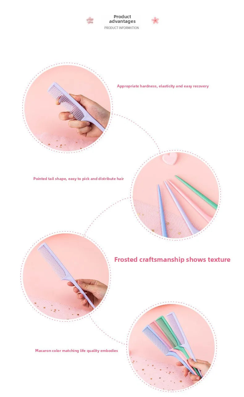 Plastic Pick Hair Distribution Comb - Pointed Tail