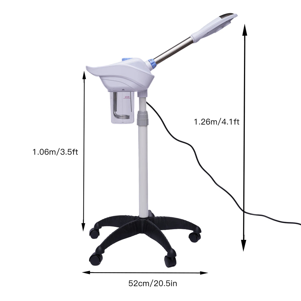 Standing lamp with dimensions labeled on a white background